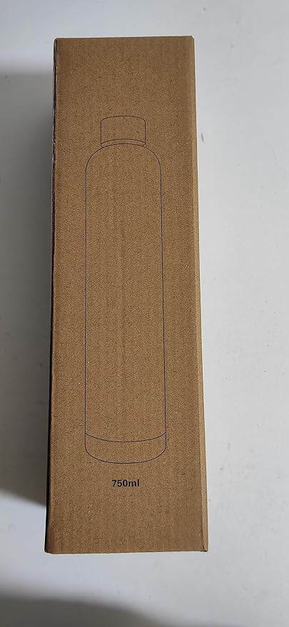 Slim Insulated Water Bottles for Travel 25oz with Clip, Double Wall Vacuum Stainless Steel Water Bottle Keeps Drinks Cold 24 Hrs/Hot 12 Hrs, 100% Leakproof, BPA Free(Black)