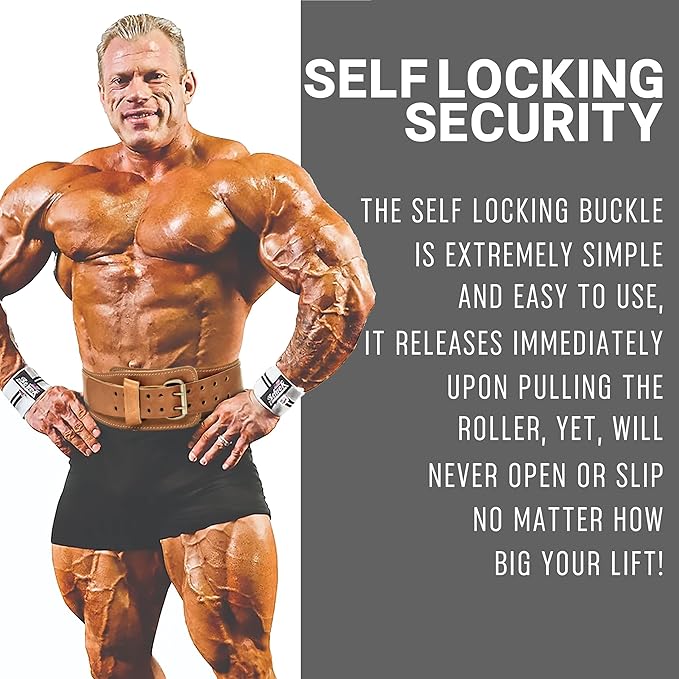 Schiek Sports 2006 Leather 6" Weight Lifting Belt - Weightlifting Belt with Double Prong Stainless Steel Belt Buckle