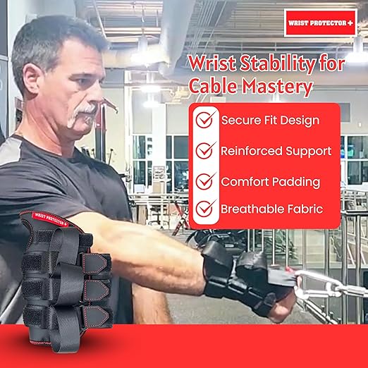 Right Hand Wrist Support Wrap – Adjustable Wrist Brace with Weightlifting Straps, Breathable Non-Slip Grip for Gym, CrossFit, Deadlifts, Powerlifting & Fitness Workouts