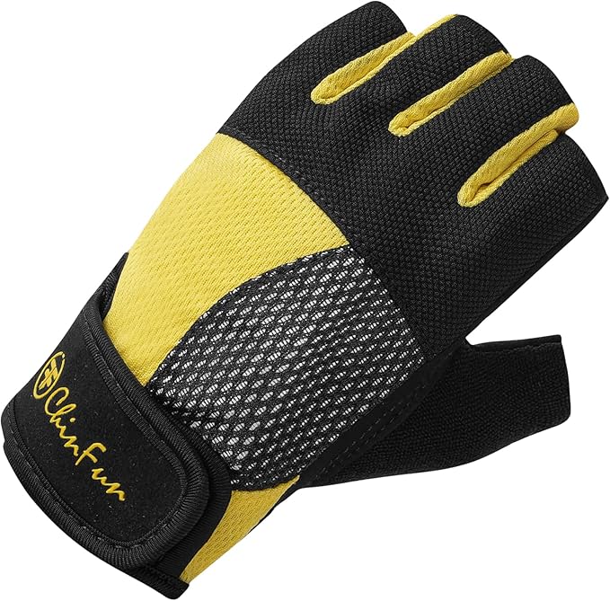 Kayaking Gloves 3/4 Finger - Provide Cushioning and Protection, with Resistant Palm and Grip, Easy to Take on and Off, Perfect for Diving, Sailing, Kayaking - Men, Women, Youth