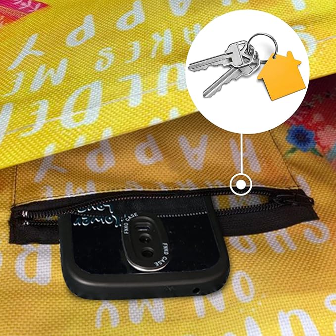 Fashion Printed Yoga Mat Bag with Large Side Pocket & Zipper Pocket Long Tote Yoga Bag Fit Most Size Mats - Holds More Yoga Accessories