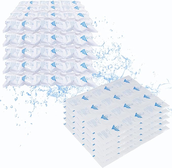 Dry Ice Packs for Shipping Frozen Food & Perishables - 10 Sheets (24 Small Ice Packs Per Sheet) | Long Lasting Cold Ice Pack for Coolers, Lunch Boxes & Insulated Bags | More Than 24 Hours
