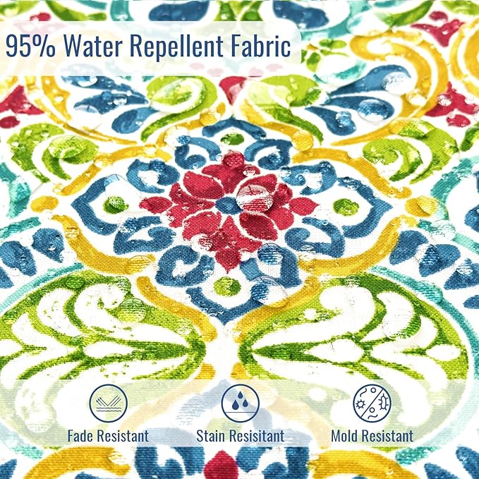 Outdoor Bench Cushion, Patio Furniture Cushion 45 x 18 x 3 Inch, Water Resistant Garden Sofa Swing Pad Settee Loveseat Couch Replacement Cushion, 1 Pack,Damask Red