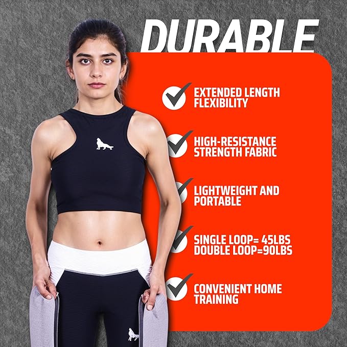 Fabric Resistance Bands for Women and Men - Non-Slip, Durable Exercise Bands for Stretching, Yoga, and Home Fitness