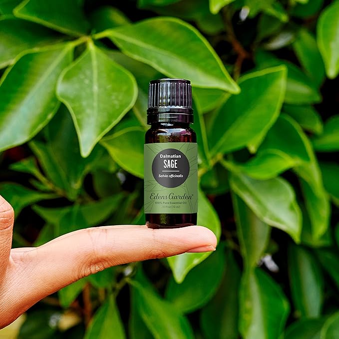 Edens Garden Sage- Dalmation Essential Oil- 100% Pure Premium Grade, Undiluted, Natural, Therapeutic, Aromatherapy, The Best for Candle, Laundry, Humidifiers 10 ml (.33 fl oz)