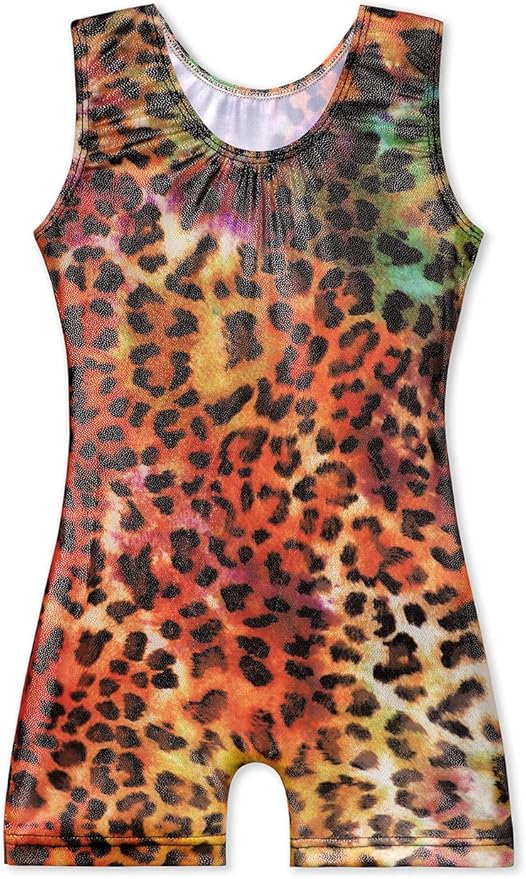 EQSJIU Leotards for Girls Gymnastics Sleeveless Sparkly Toddler Tumbling Outfits Dance Clothes Biketards for Kids 1-10 Years