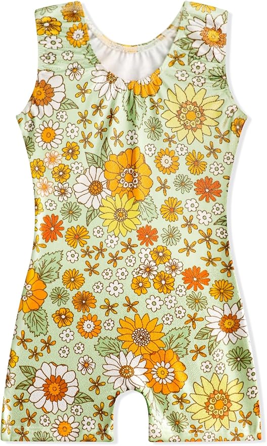 EQSJIU Leotards for Girls Gymnastics Sleeveless Sparkly Toddler Tumbling Outfits Dance Clothes Biketards for Kids 1-10 Years
