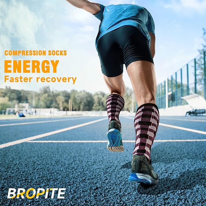 bropite Compression Socks for Women & Men Circulation-Compression Socks 20-30 mmhg-Best for Running,Medical,Nurse,Travel