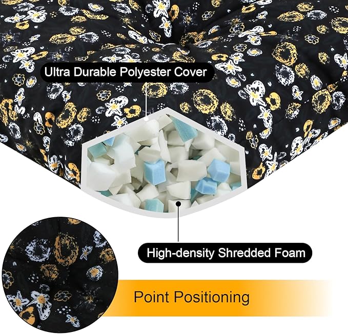 Outdoor Bench Cushion Waterproof, Tufted Bench Seat Cushion 36 x 15 Inch, Patio Wicker Indoor Seat Pads for Outside Garden Patio Balcony