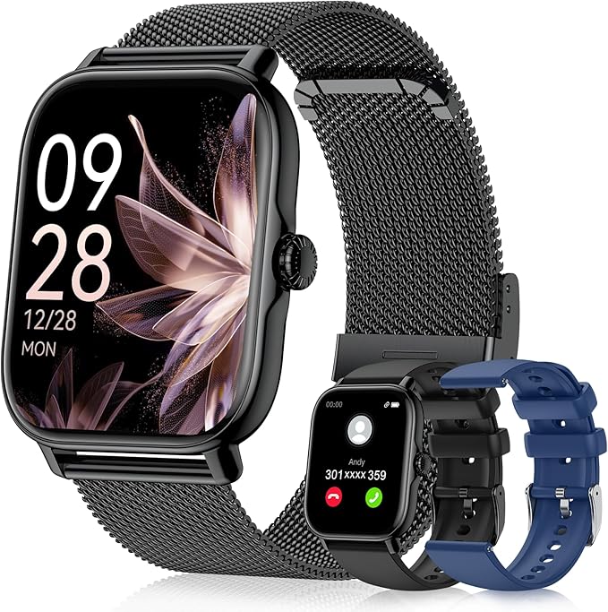 Smart Watches for Women Men,Fitness Watch Full Touchscreen (Answer/Make Calls),Fitness Tracker With 120+ Sport Modes/Step Counter/Sleep Monitor/Pedometer,IP68 Waterproof, Smartwatch for Android/iPhone