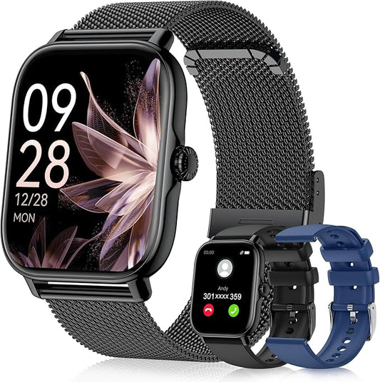 Smart Watches for Women Men,Fitness Watch Full Touchscreen (Answer/Make Calls),Fitness Tracker With 120+ Sport Modes/Step Counter/Sleep Monitor/Pedometer,IP68 Waterproof, Smartwatch for Android/iPhone