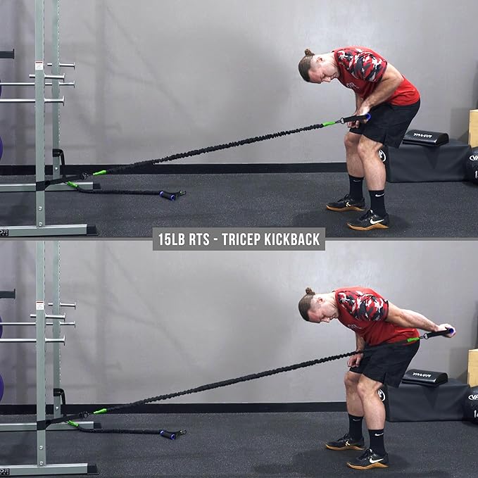 Valor Fitness Resistance Bands - 5lb to 25lbs - Carabiners Attached & 2 Bands per Weight Option with Handles– Sheath Covered - Strength Training New Compact 39" Design - Wall Door Rack Mount Options