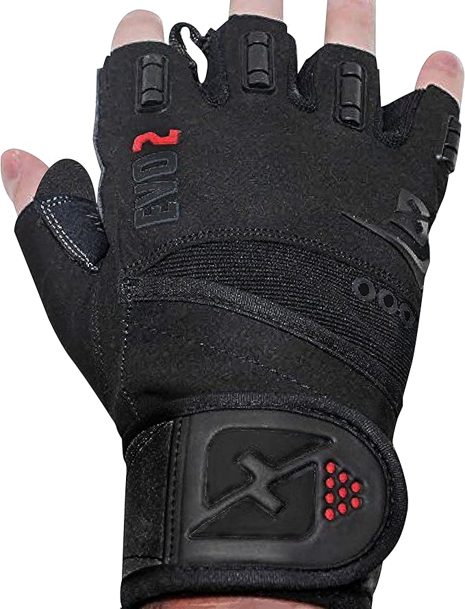 skott Evo 2 Weightlifting Gloves with Integrated Wrist Wrap Support-Double Stitching for Extra Durability-Get Ripped with The Best Body Building Fitness and Exercise Accessories