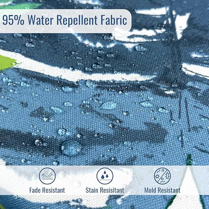 Outdoor Bench Cushion, Patio Furniture Cushion 48 x 18 x 3 Inch, Water Resistant Garden Sofa Swing Pad Settee Loveseat Couch Replacement Cushion, 1 Pack, Islamorada Blue Green