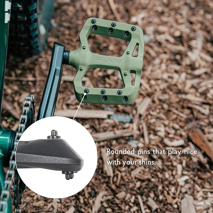 Funn Taipan S Glass Fiber Reinforced Thermoplastic Bike Pedals with 9/16-inch CrMo Axles for MTB/BMX/Urban/Gravel Riding, Suitable for Youth, Kids and Young Riders