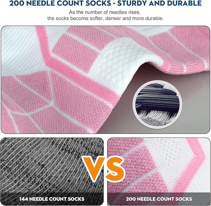 Hylaea Athletic Running Socks Cushion Padded Moisture Wicking Low Cut