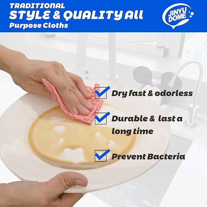 Handi Wipes Reusable Cloths, Red Disposable Kitchen Cleaning Towel Roll, Heavy Duty J Cloth,100 Count