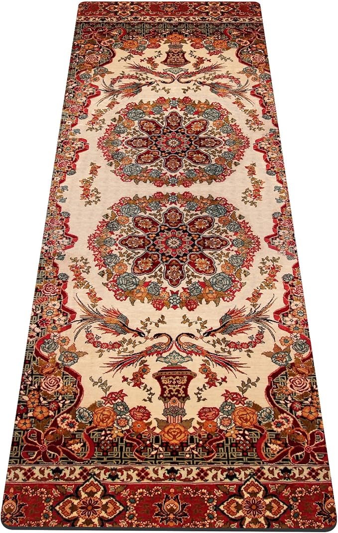 nuveti Yoga Mat Print Extra Thick TPE Non Slip Fitness Exercise Mat with Carrying Bag,72"x24" Extra Thick 6MM Exercise & Workout Mat for Yoga, Pilates Fitness and Floor Exercises