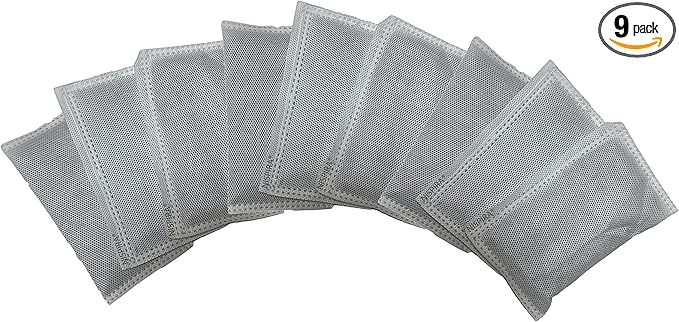 Nispira Activated Charcoal Odor Filter Refill Deodorizer Compatible with Trash Cans 8 Gallon and Larger, 9 Packs