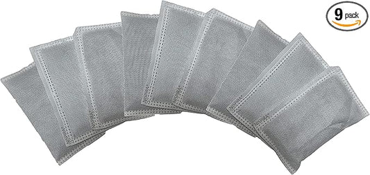 Nispira Activated Charcoal Odor Filter Refill Deodorizer Compatible with Trash Cans 8 Gallon and Larger, 9 Packs