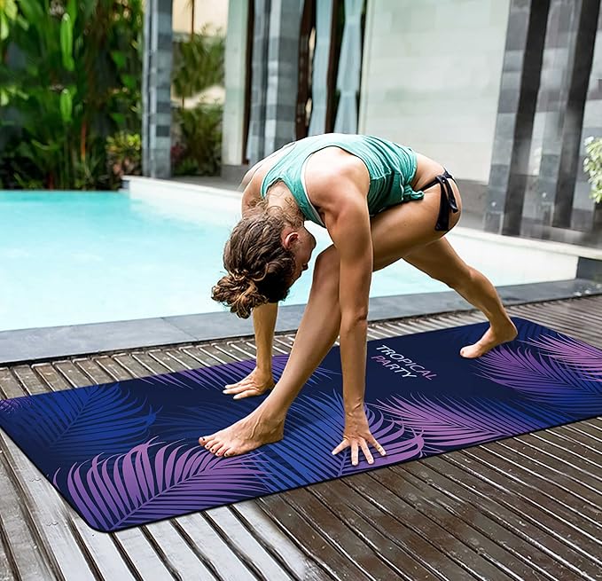 nuveti Yoga Mat Print Extra Thick TPE Non Slip Fitness Exercise Mat with Carrying Bag,72"x24" Extra Thick 6MM Exercise & Workout Mat for Yoga, Pilates Fitness and Floor Exercises