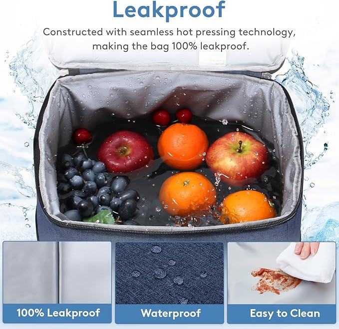 Lifewit Cooler Bag 30/50/60 Cans Collapsible and Insulated Large Lunch Bag Leakproof Soft Cooler Portable Tote for Camping/BBQ/Family Outdoor Activities