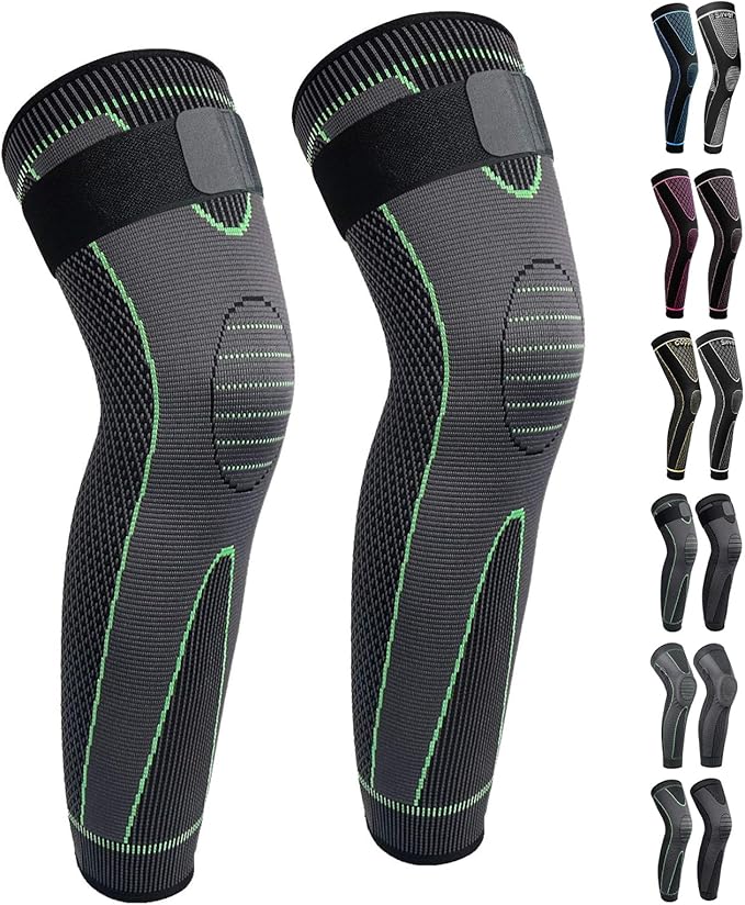 Full Leg Sleeves Long Compression Leg Sleeve Knee Sleeves Protect Leg, for Man Women Basketball, Arthritis Cycling Sport
