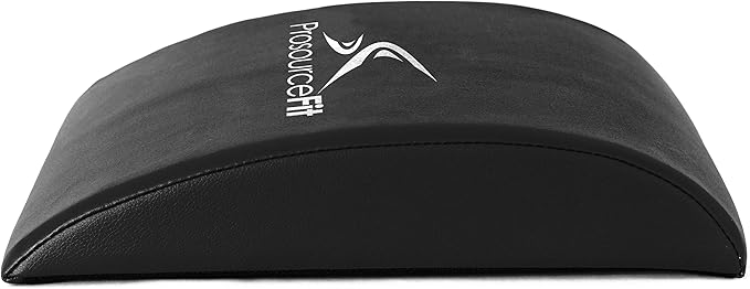 ProsourceFit Abdominal AB Mat 15" x 12" High Density Core Trainer, Black/Yellow