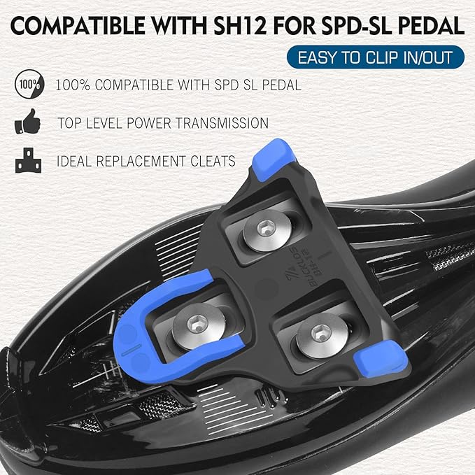 BUCKLOS SPD-SL Pedals PD-R8000 Road Bike Pedals - Bicycle Clipless Titanium Sealed Bearing Nylon/Aluminium Ultegra Clip Pedals Compitable with Shimano SPD-SL Cleats for Indoor Cycling (9/16")