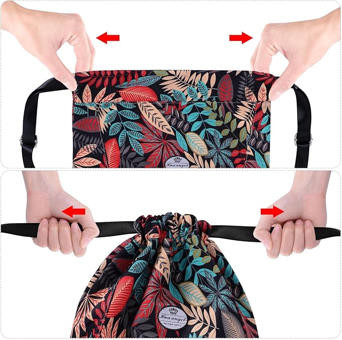 HUA ANGEL Drawstring Backpack Bag, Sport Gym Sackpack Lightweight Small Gym Bag for Men Women Pull String Sport Beach Bag