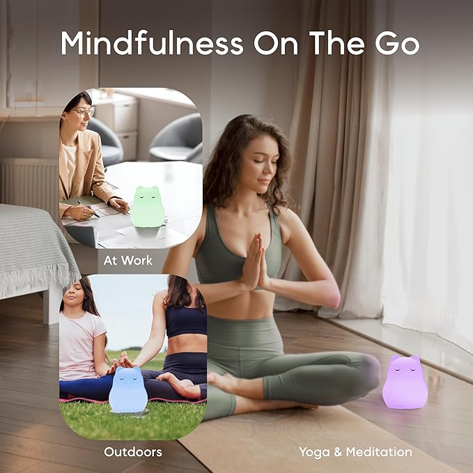 Breathing Pal 'Bella'- Mindfulness Breathing Light, Guided Visual Meditation Breathing Light, Anxiety Relief Items for Calm Down Corner/Meditation/Sleep for Adult&Kid