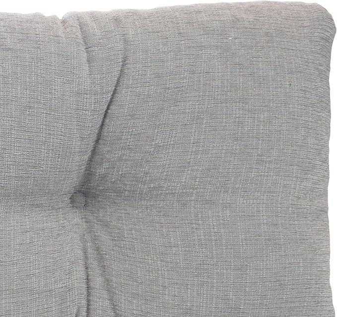 Klear Vu The Gripper Omega Non-Slip Tufted Bench Cushion for Indoor Furniture, Entryway Storage, Bay Window, Corner Nook or Piano Seat, 35 Inches, 18 Gray