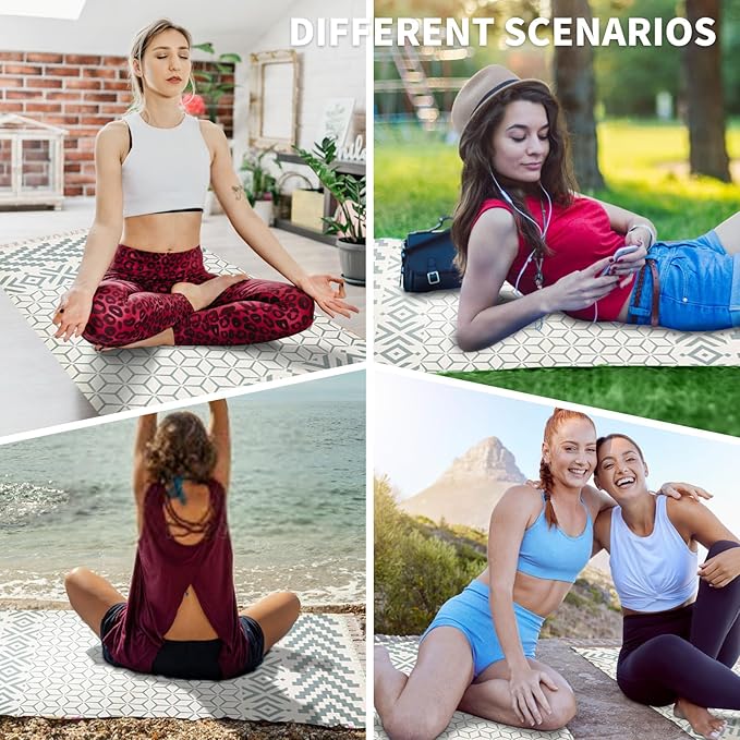 Cifupy Handmade Organic Yoga Mat made with Organic Cotton Yoga Mat - Non Slip Hand-Woven Foldable Yoga Rug Provides Excellent Comfort, Traction & Support for Indoor & Outdoor Use - 24 x 72 Inches