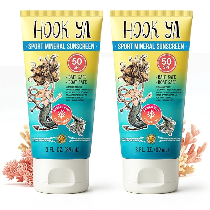 Hawaii Reef Compliant, Non-Nano Mineral Sunscreen 3oz Travel Size, (2) Pack 6oz Total, UVA/UVB Protection, Octinoxate-Oxybenzone Free, No Fragrance, PABA-Paraben free, Made in USA