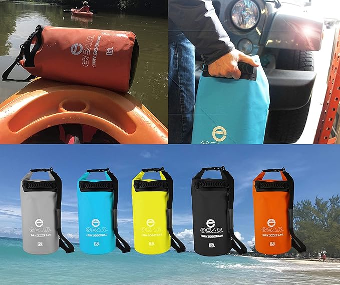 Insulated Dry Bag Floating Cooler – 10L / 15L / 25L Roll Top, Leak Proof, Waterproof, Collapsible, with Padded Shoulder Strap - Perfect for Kayaking Fishing Beach