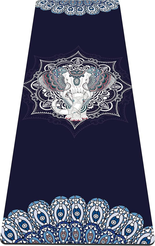 nuveti Yoga Mat Print Extra Thick TPE Non Slip Fitness Exercise Mat with Carrying Bag,72"x24" Extra Thick 6MM Exercise & Workout Mat for Yoga, Pilates Fitness and Floor Exercises