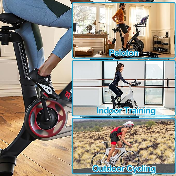 BUCKLOS Look Delta, SPD Spin Bike Bicycle Clip Pedals - Compatible with Peloton & Shimano SPD Fit Road Bike/Indoor Outdoor Cycling (9/16'' Clips Pedal Replacement)