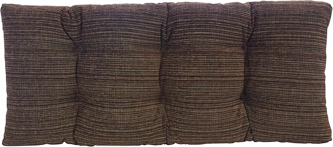 Klear Vu The Gripper Omega Non-Slip Tufted Bench Cushion for Indoor Furniture, Entryway Storage, Bay Window, Corner Nook or Piano Seat, 33 Inches, 14 Brown