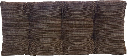 Klear Vu The Gripper Omega Non-Slip Tufted Bench Cushion for Indoor Furniture, Entryway Storage, Bay Window, Corner Nook or Piano Seat, 33 Inches, 14 Brown