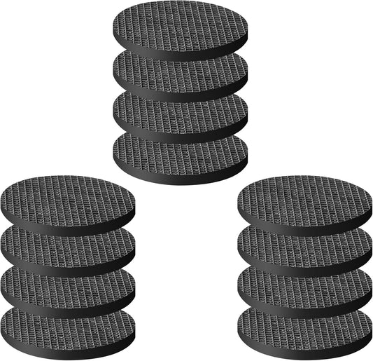 CHUNZEXI Non Slip Furniture Pads - 12 Premium Furniture Grippers Self Adhesive Rubber Furniture Feet, Anti Slide Furniture Hardwood Floor Protector for Keep Couch Stoppers (3 inch Round)