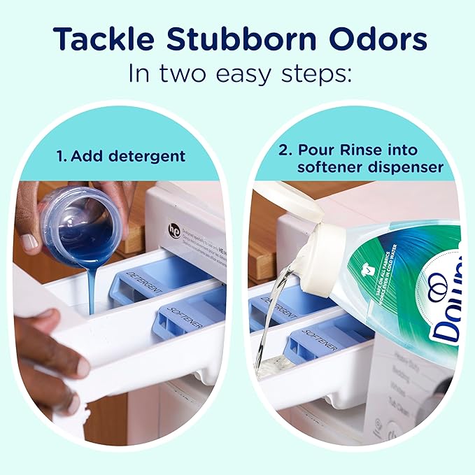 Downy Rinse & Refresh Laundry Odor Remover And Fabric Softener, Cool Cotton, 48 Fl Oz, HE Compatible Laundry Sanitizer, Safe On All Fabrics, Downy Fabric Softener, Liquid Fabric Softener