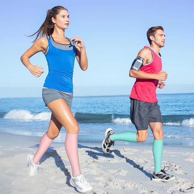 Compression Socks for Women & Men 15-20 mmHg, Best for Medical, Nursing, Running, Athletic, Varicose Veins, Travel