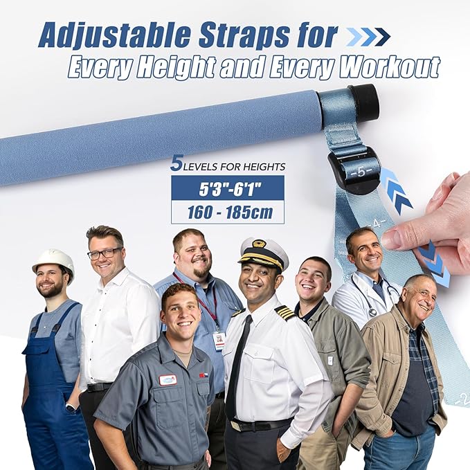 Pilates Equipment Pilates Bar Kit with 6 Fabric Wrapped Resistance Bands 20-180LBS for Women & Men Home Gym Exercise Fitness Full-Body Workouts Multifunctional Yoga Pilates Stick