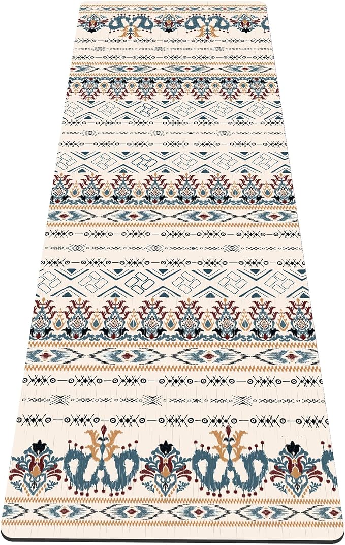 nuveti Yoga Mat Print Extra Thick TPE Non Slip Fitness Exercise Mat with Carrying Bag,72"x24" Extra Thick 6MM Exercise & Workout Mat for Yoga, Pilates Fitness and Floor Exercises