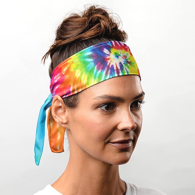 Suddora Tie Dye Headband - Lightweight & Comfortable for Running, Workout, Football, Cosplay & Costumes