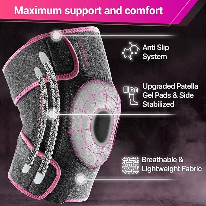 DR. BRACE ELITE Knee Brace with Side Stabilizers & Patella Gel Pads for Maximum Knee Pain Support and fast recovery for men and women-Please Check How To Size Video (XX-Large, Orion)