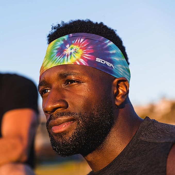 Suddora Tie Dye Headband - Lightweight & Comfortable for Running, Workout, Football, Cosplay & Costumes