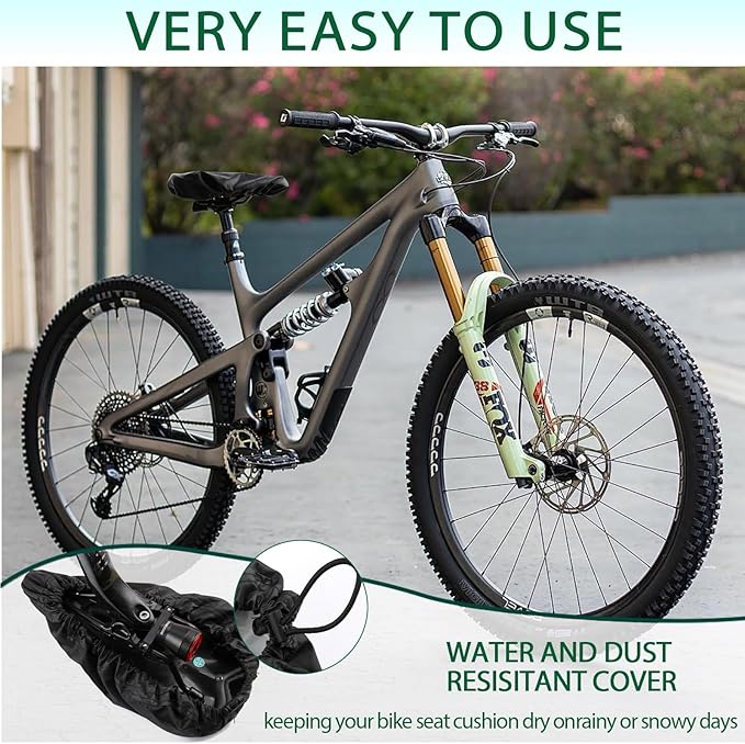 New Bicycle Seat Cushion Waterproof UV Protection Unisex for Gym Bike Mountain Bike Road Bike with Protective Lock Durable Rain Dustproof Cover