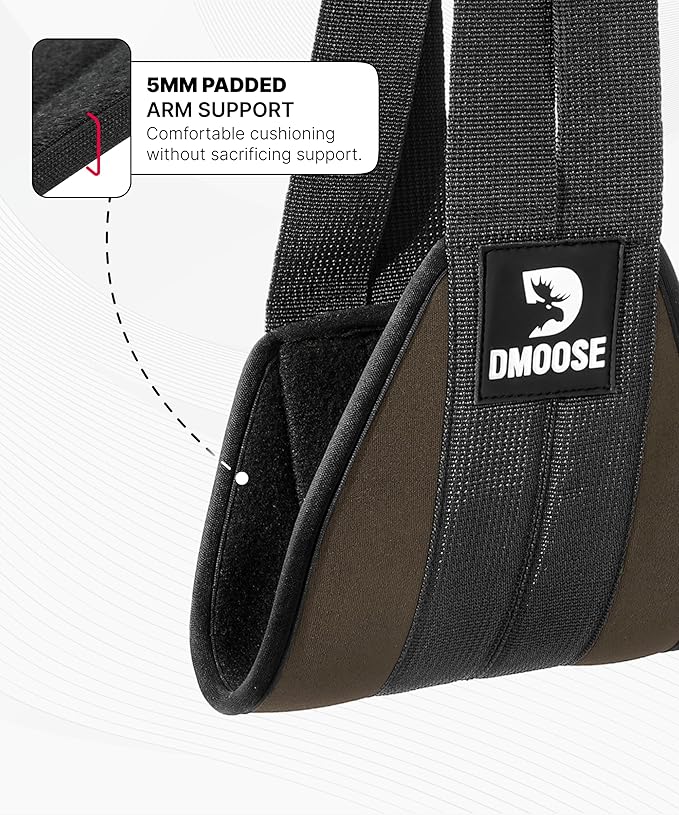 DMoose Fitness Hanging Ab Straps for Pull Up Bar & Core Strength Training - Soft Padded Exercise Straps for Ab Swing & Leg Raises, Hang Bar Strap with 2 Steel Carabiners - Abs Equipment for Home & Gym