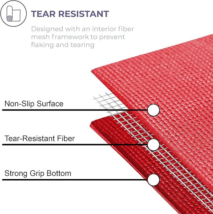 Sunshine Yoga Voyage Yoga Mat, 6 Pack, 72" x 24" Professional Studio and Gym Bulk Yoga Mats, 5mm Thick, Durable, Anti-Tear, Non Slip Fitness and Exercise Mats